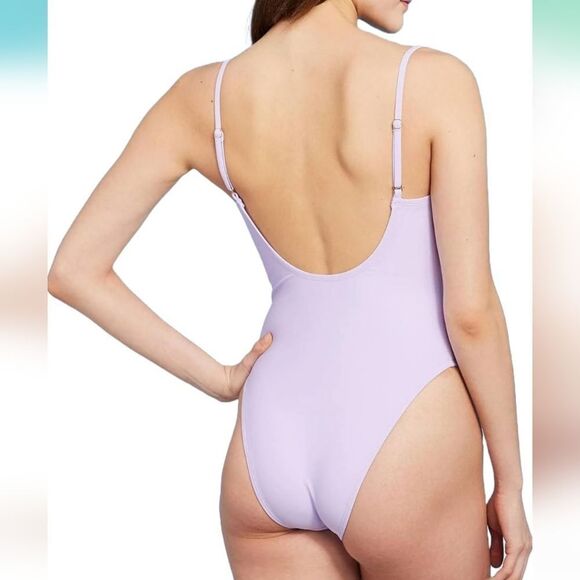 Wild Fable Women's Shirred Detail Underwire High Leg Extra Cheeky One Piece - Picture 2 of 3